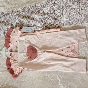 Carter's baby 3 piece set - 2 Bodysuits, 1 leggings - 18 months
